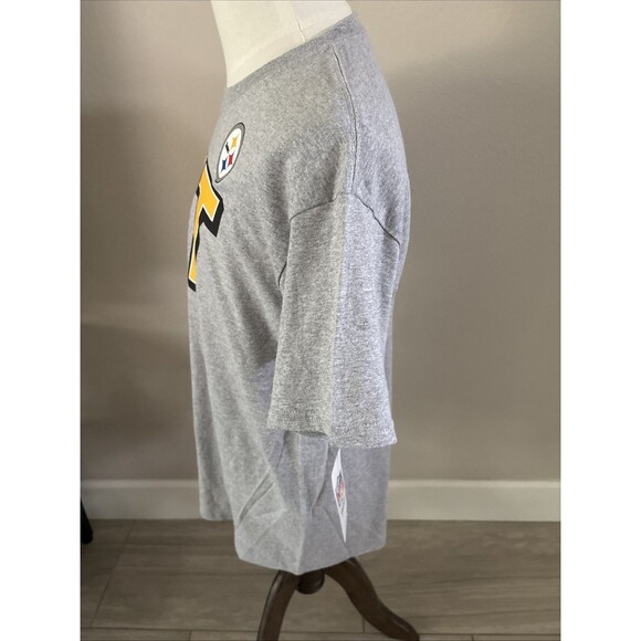 NFL Pittsburgh Steelers T Shirt Gray Crew Neck Short Sleeve  Men’s Size 3XL - Picture 4 of 11